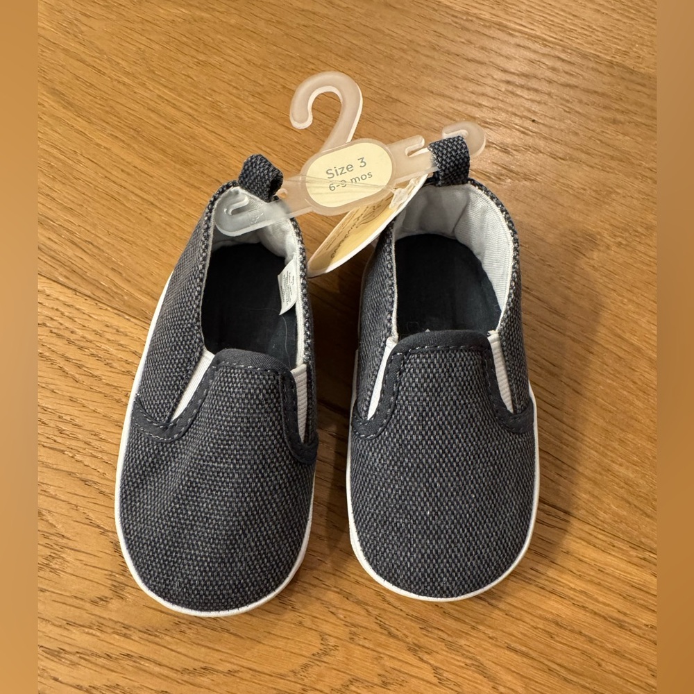 Macy's Charcoal Slip-On Baby Shoes